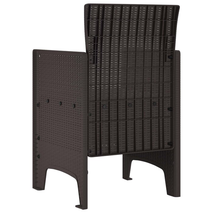 Vidaxl Set de 2 chaises de jardin en polypropylène - Marron - 34% de remise