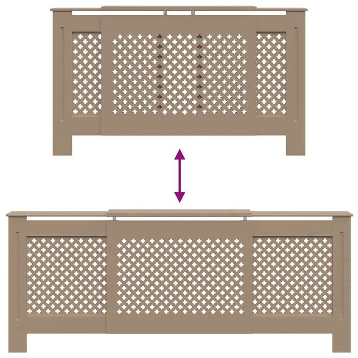 Vidaxl Cache-radiateur extensible 205 cm en MDF - 34% de remise