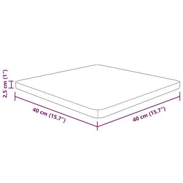 Vidaxl Plateau de table en chêne massif 40x40cm - 32% de remise