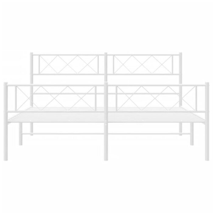 Vidaxl Cadre de lit en métal blanc 120x200 cm - 34% de remise