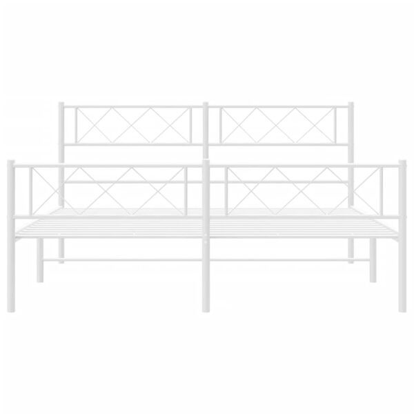 Vidaxl Cadre de lit en métal blanc 120x200 cm - 34% de remise
