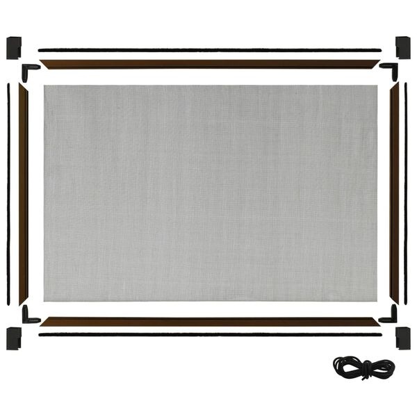 Vidaxl Moustiquaire de fenêtre extensible 100-193x75cm, Marron - 34% de remise