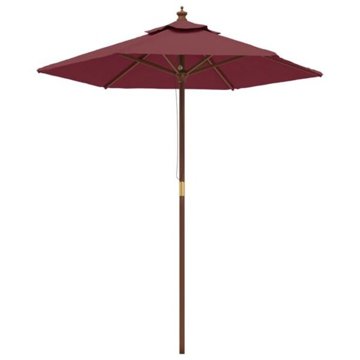 Vidaxl Parasol de jardin bois rouge bordeaux 196x231 cm - 34% de remise