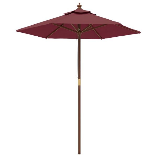 Vidaxl Parasol de jardin bois rouge bordeaux 196x231 cm - 34% de remise