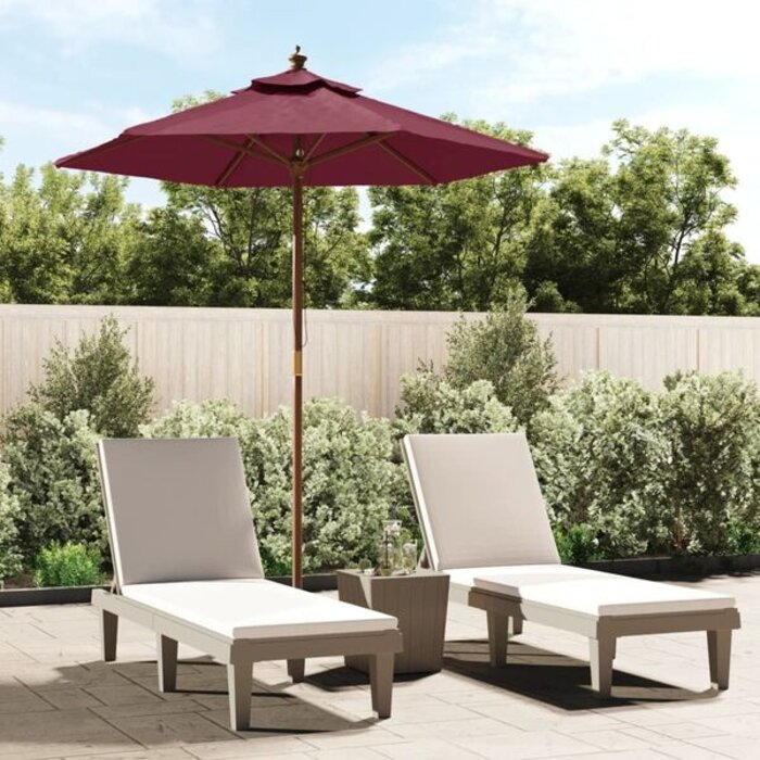 Vidaxl Parasol de jardin bois rouge bordeaux 196x231 cm - 34% de remise