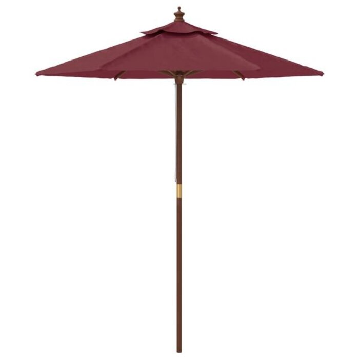 Vidaxl Parasol de jardin bois rouge bordeaux 196x231 cm - 34% de remise