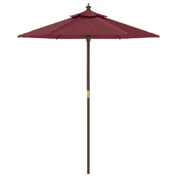 Vidaxl Parasol de jardin bois rouge bordeaux 196x231 cm - 34% de remise