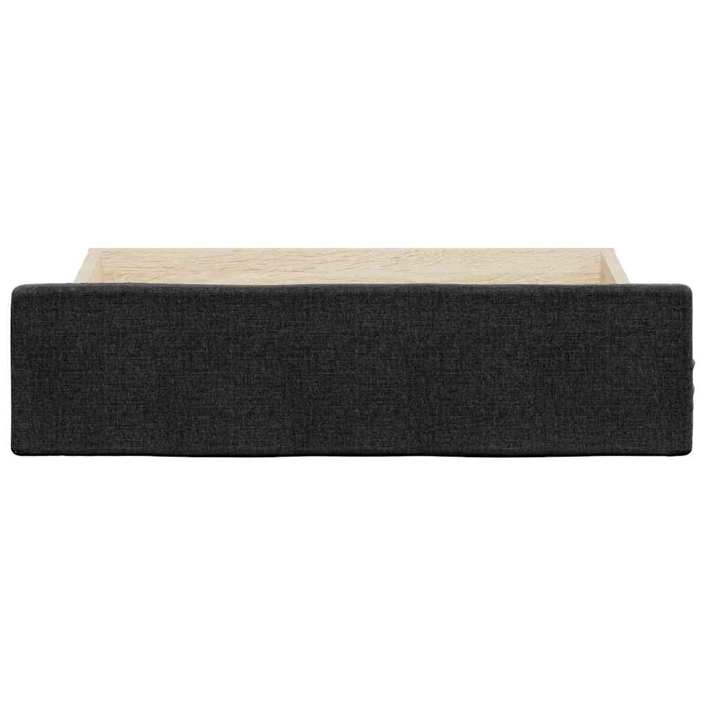 Vidaxl Lot de 2 tiroirs de lit 67x50x16 cm - Noir - 33% de remise