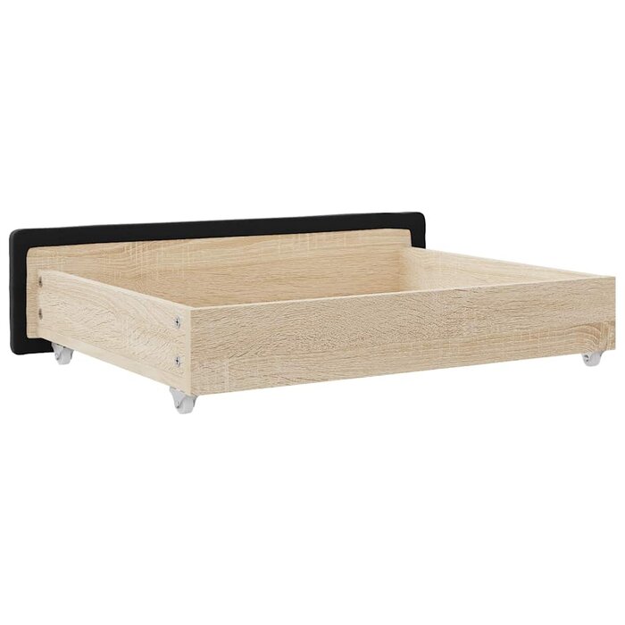 Vidaxl Lot de 2 tiroirs de lit 67x50x16 cm - Noir - 33% de remise