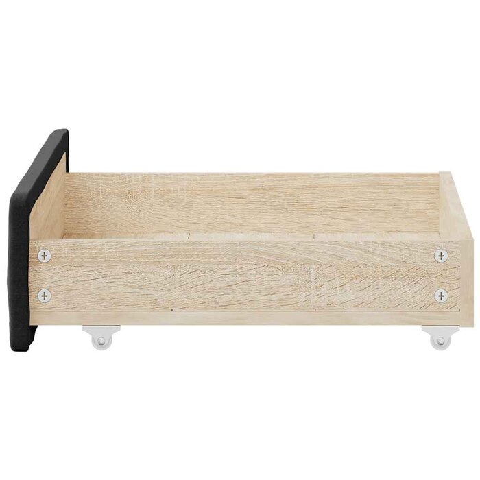 Vidaxl Lot de 2 tiroirs de lit 67x50x16 cm - Noir - 33% de remise