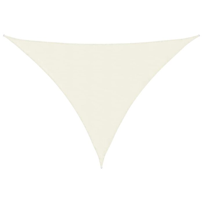 Vidaxl Voile d'ombrage triangulaire 5x5x6m Crème - 32% de remise
