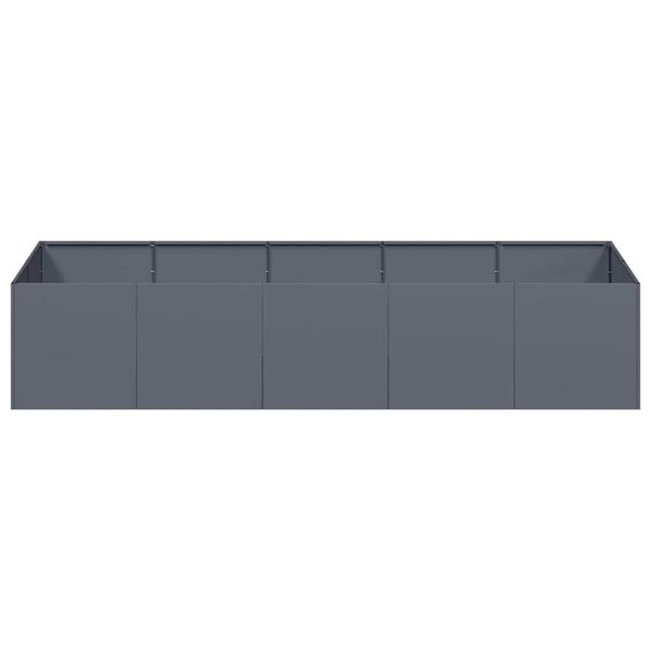 Vidaxl Jardinière surélevée acier anthracite 200x80x40 cm - 35% de remise