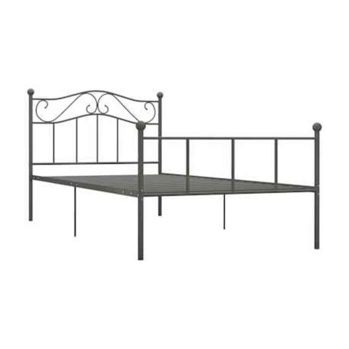 Vidaxl Cadre de lit en métal gris 100x200 cm - 34% de remise