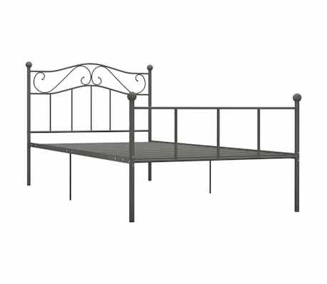 Vidaxl Cadre de lit en métal gris 100x200 cm - 34% de remise