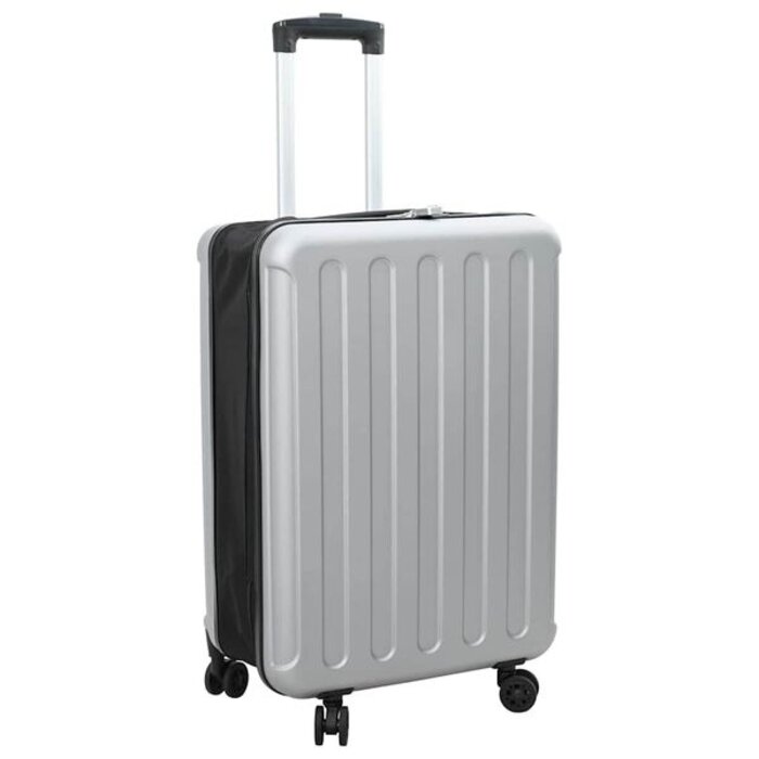 Vidaxl Valise rigide argentée 66 cm en ABS - 32% de remise