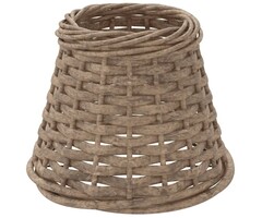 Vidaxl Abat-jour en osier marron Ø15x12 cm - 52% de remise