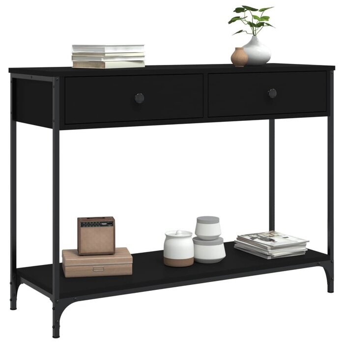Vidaxl Table console industrielle noire 100cm - 55% de remise