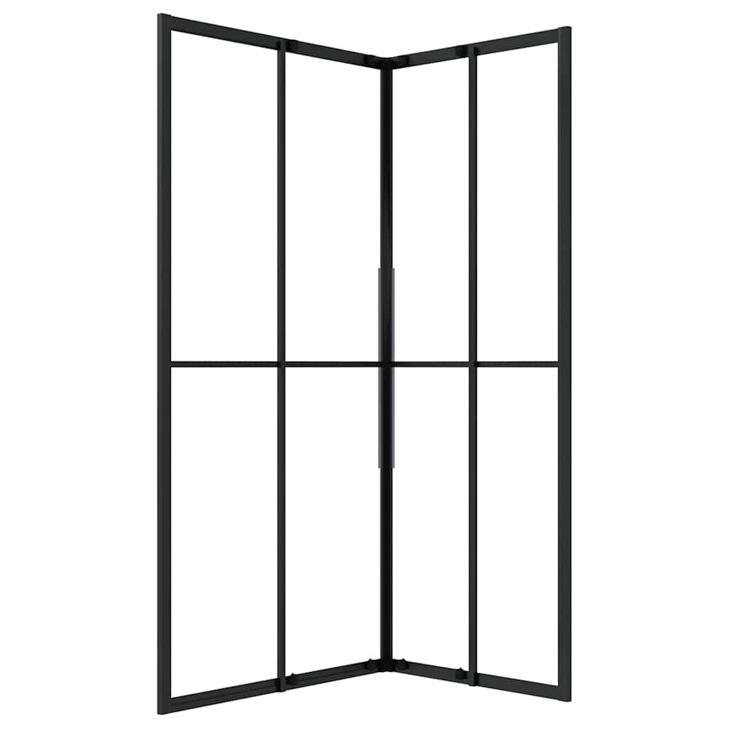 Vidaxl Cabine de douche 90x70x180 cm - Verre ESG noir - 42% de remise