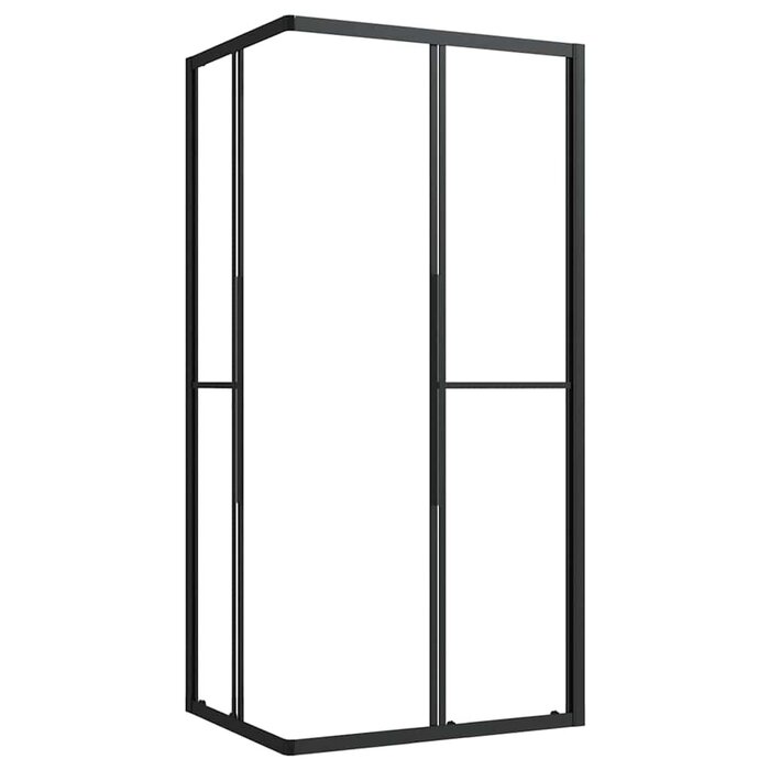 Vidaxl Cabine de douche 90x70x180 cm - Verre ESG noir - 42% de remise