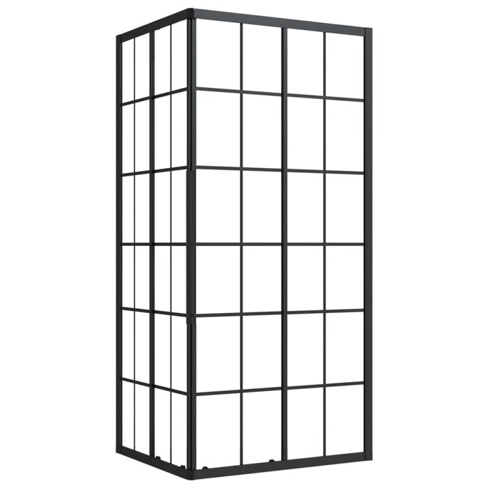 Vidaxl Cabine de douche 90x70 cm verre trempé cadre noir - 38% de remise