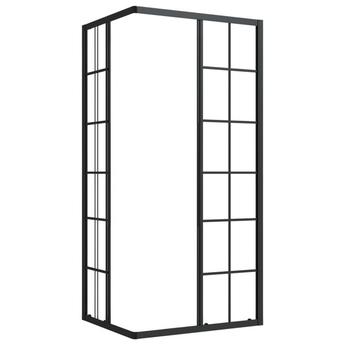 Vidaxl Cabine de douche 90x70 cm verre trempé cadre noir - 38% de remise