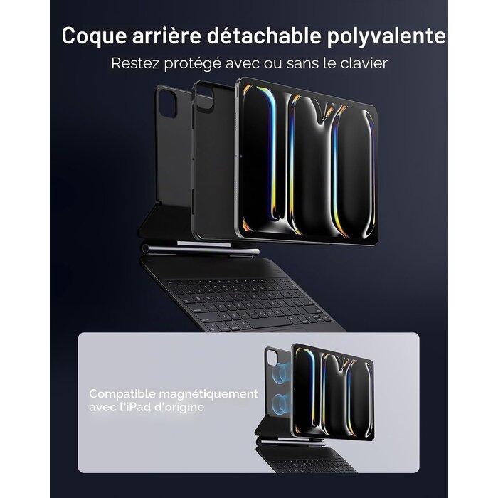 Étui clavier magnétique iPad Pro 13" (M4) QWERTZ - Gris - 58% de remise