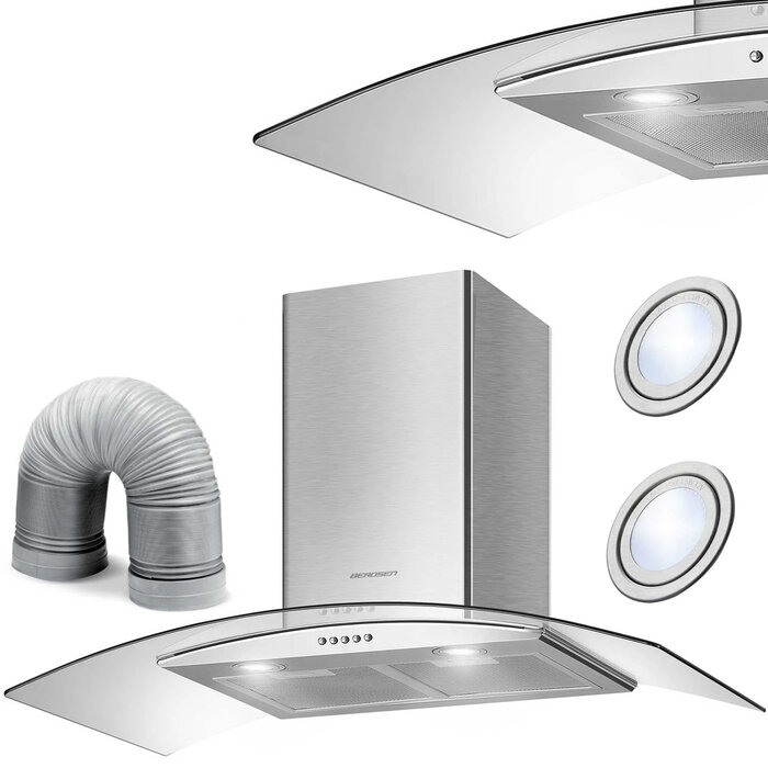 Viking Choice Hotte aspirante 84 cm inox et verre - 54% de remise