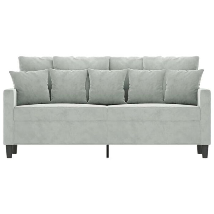 Vidaxl Canapé 2 places en velours gris clair 140 cm - 35% de remise