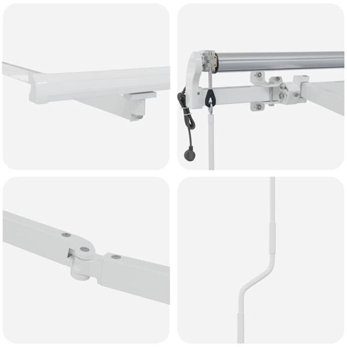 Vidaxl Store banne manuel blanc 4 x 3,5 m - 35% de remise