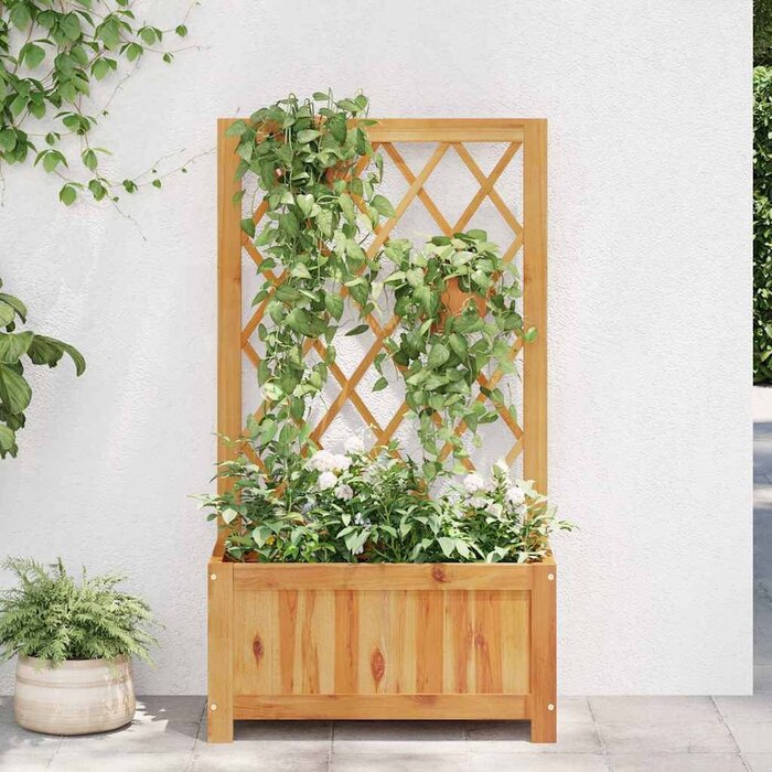 Vidaxl Jardinière avec treillis en bois d'acacia 55x100cm - 33% de remise