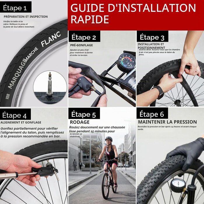 Lot de 2 chambres à air vélo 700x32-38c, valve Presta 48mm - 31% de remise