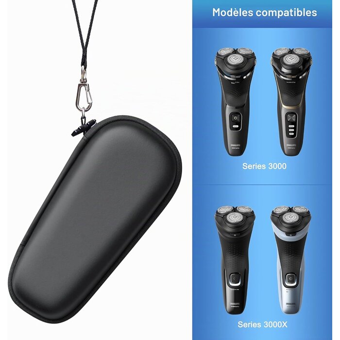 Étui de voyage rigide pour tondeuse - Noir - 25% de remise