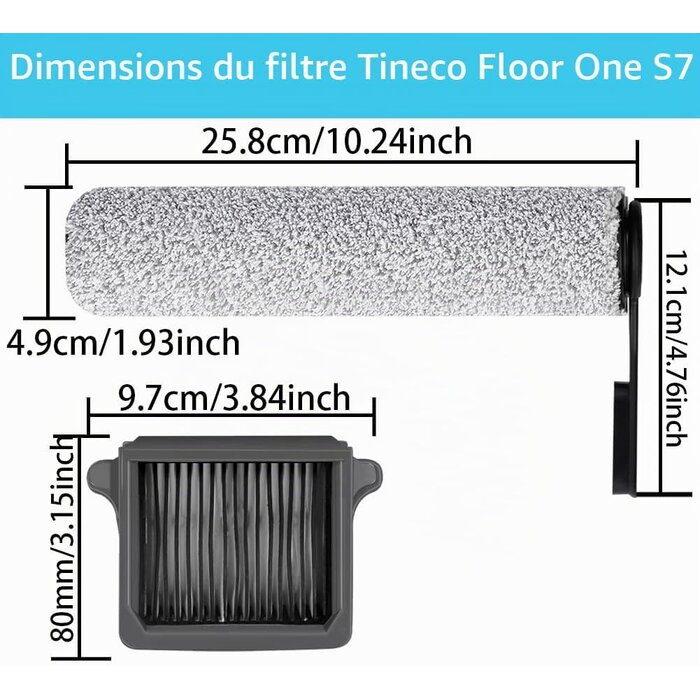 Kit entretien aspirateur laveur : 2 brosses et 2 filtres - 26% de remise