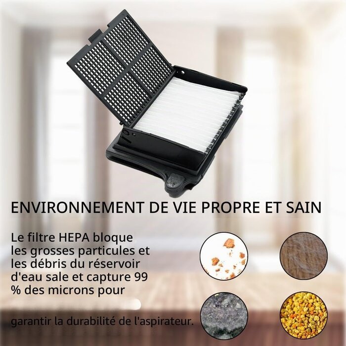 Kit entretien aspirateur laveur : 2 brosses et 2 filtres - 26% de remise