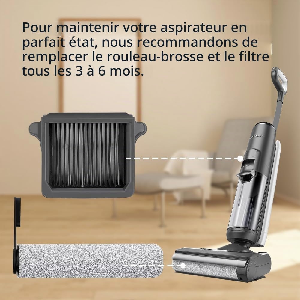 Kit entretien aspirateur laveur : 2 brosses et 2 filtres - 26% de remise