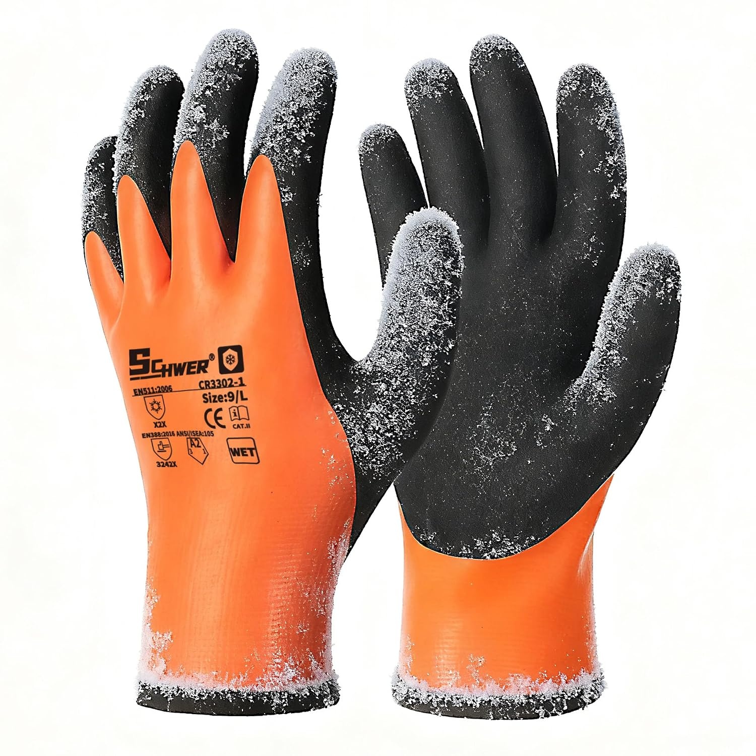 Lot de 2 paires de gants thermiques orange taille M - 29% de remise