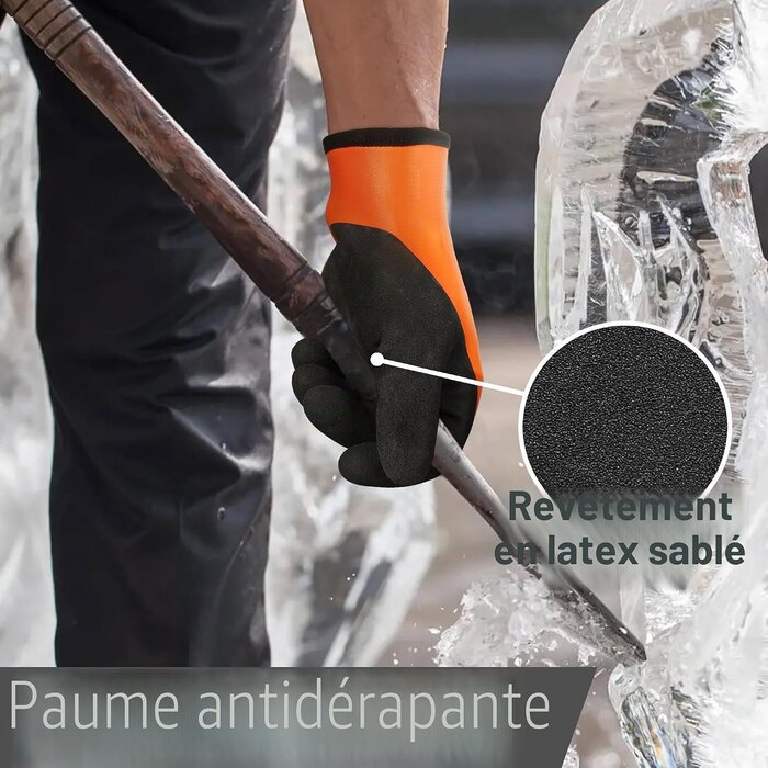 Lot de 2 paires de gants thermiques orange taille M - 29% de remise