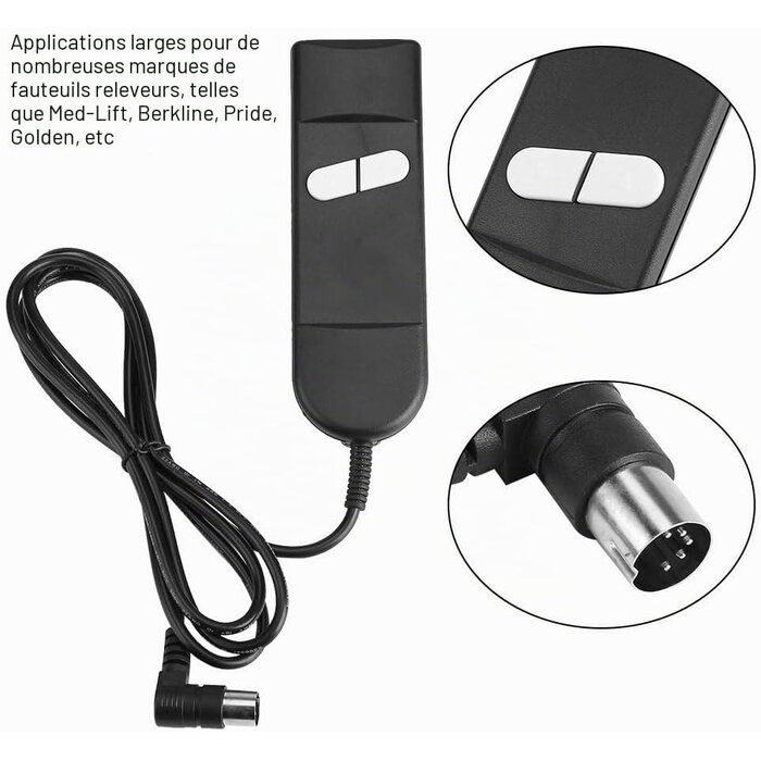 Télécommande de Fauteuil Relax 6 Boutons 5 Broches - 25% de remise
