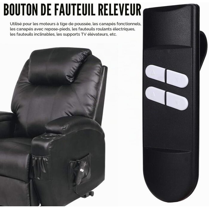 Télécommande de Fauteuil Relax 6 Boutons 5 Broches - 25% de remise