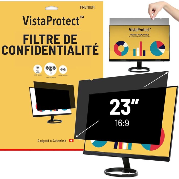 Filtre Confidentialité 23 pouces 16:9 - Anti-Lumière Bleue - 33% de remise