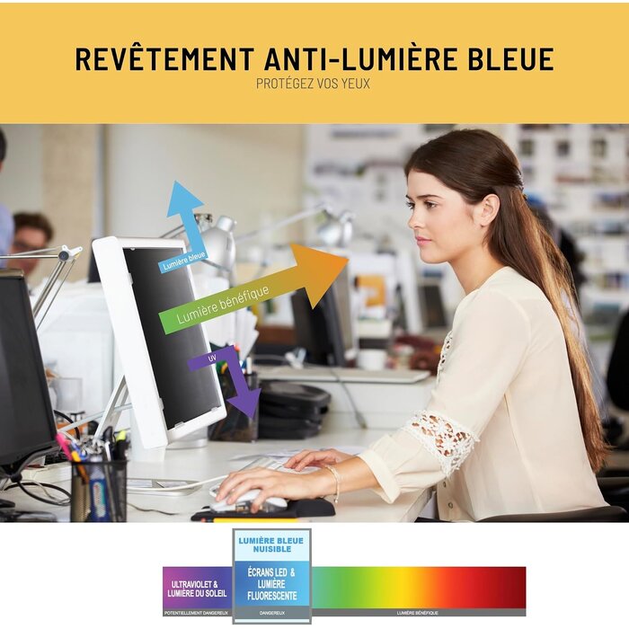 Filtre Confidentialité 23 pouces 16:9 - Anti-Lumière Bleue - 33% de remise