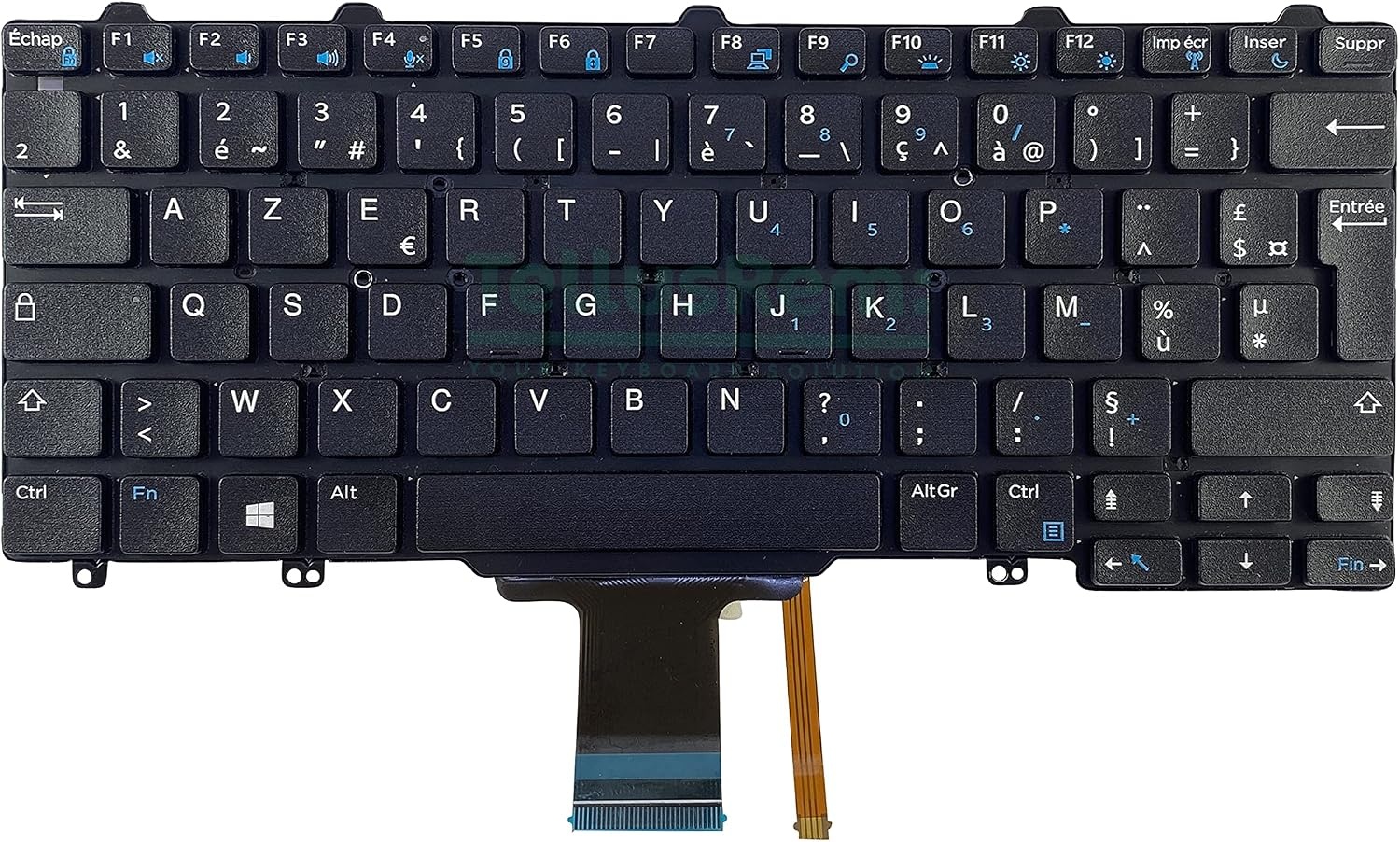 Clavier AZERTY rétroéclairé pour Dell Latitude 42x19x2 - 32% de remise