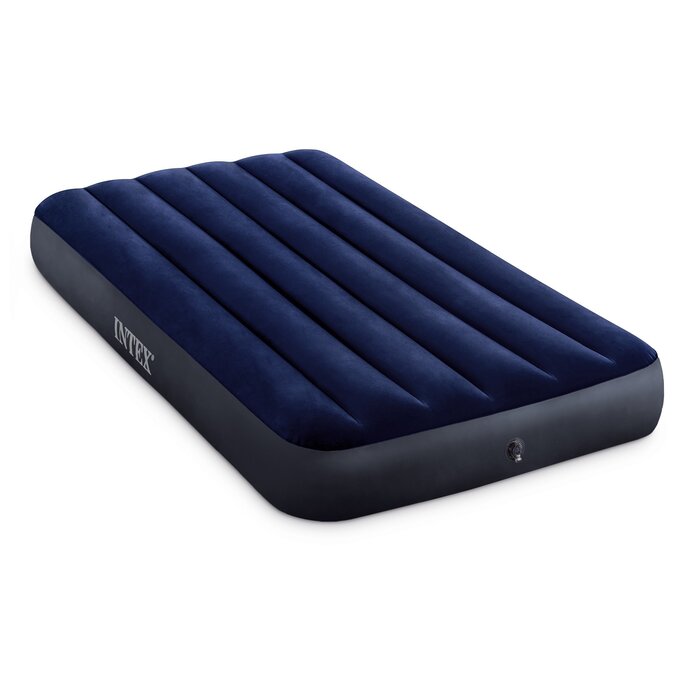 Matelas gonflable velours 191x99cm - Bleu - 31% de remise