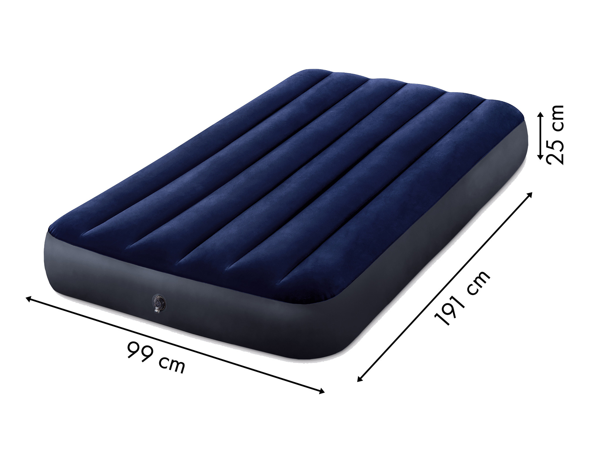 Matelas gonflable velours 191x99cm - Bleu - 31% de remise