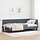Lit d'angle en velours gris 90x200 cm - 35% de remise