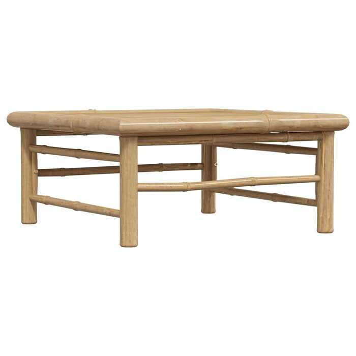 Table de jardin basse en bambou 65x65 cm - 34% de remise