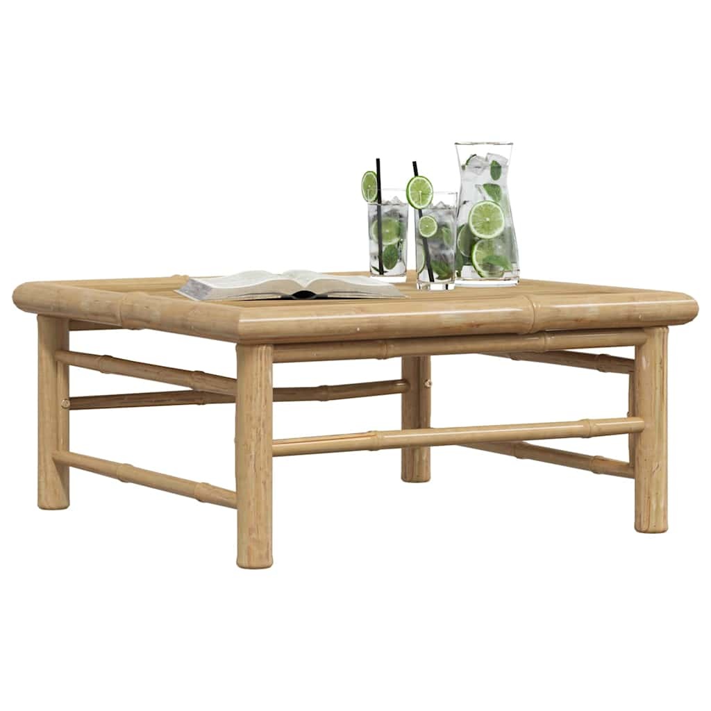 Table de jardin basse en bambou 65x65 cm - 34% de remise