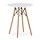 Table ronde blanche 60 cm - Pieds en hêtre - 21% de remise