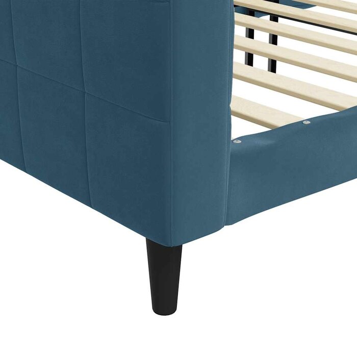 Canapé-lit 80x200 cm en velours bleu - 35% de remise
