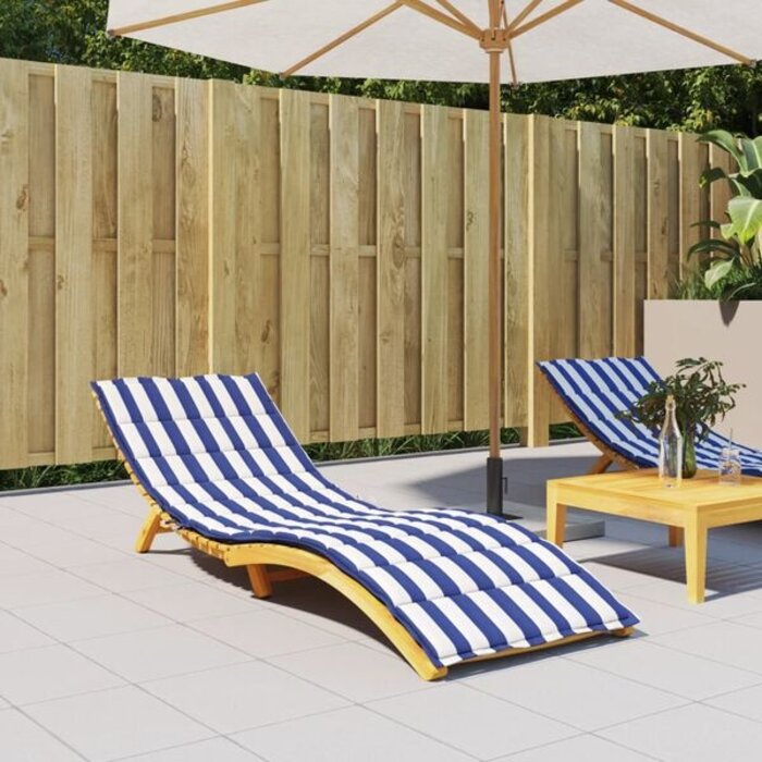 Coussin de bain de soleil rayé 200x70cm - 32% de remise